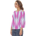 Geometric-3d-design-pattern-pink Cut Out Wide Sleeve Top View2