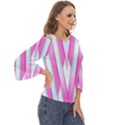 Geometric-3d-design-pattern-pink Cut Out Wide Sleeve Top View3