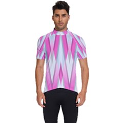 Geometric-3d-design-pattern-pink Men s Short Sleeve Cycling Jersey