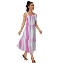 Geometric-3d-design-pattern-pink Square Neckline Tiered Midi Dress View3