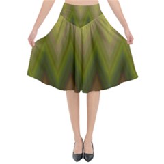 Zig Zag Chevron Classic Pattern Flared Midi Skirt by Semog4