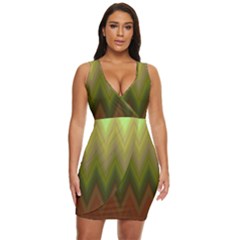 Zig Zag Chevron Classic Pattern Draped Bodycon Dress by Semog4