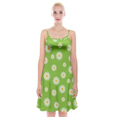 Daisy-flowers-floral-wallpaper Spaghetti Strap Velvet Dress