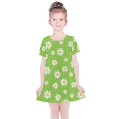 Daisy-flowers-floral-wallpaper Kids  Simple Cotton Dress by Semog4