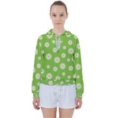 Daisy-flowers-floral-wallpaper Women s Tie Up Sweat by Semog4