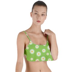 Daisy-flowers-floral-wallpaper Layered Top Bikini Top  by Semog4