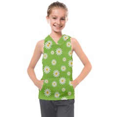 Daisy-flowers-floral-wallpaper Kids  Sleeveless Hoodie by Semog4