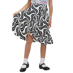 Soft-pattern-repeat-monochrome Kids  Ruffle Flared Wrap Midi Skirt