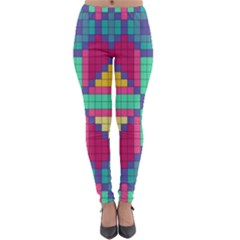 Checkerboard-squares-abstract--- Lightweight Velour Leggings by Semog4