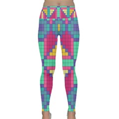 Checkerboard-squares-abstract--- Lightweight Velour Classic Yoga Leggings by Semog4