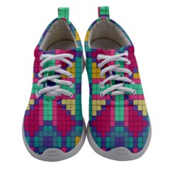 Checkerboard-squares-abstract--- Women Athletic Shoes by Semog4