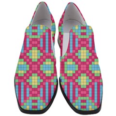 Checkerboard-squares-abstract---- Women Slip On Heel Loafers by Semog4