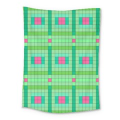 Checkerboard-squares-abstract-- Medium Tapestry by Semog4