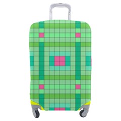 Checkerboard-squares-abstract-- Luggage Cover (medium) by Semog4