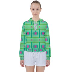 Checkerboard-squares-abstract-- Women s Tie Up Sweat by Semog4