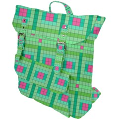 Checkerboard-squares-abstract-- Buckle Up Backpack by Semog4