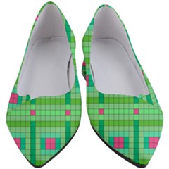 Checkerboard-squares-abstract-- Women s Block Heels  by Semog4