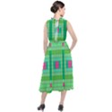 Checkerboard-squares-abstract-- Round Neck Boho Dress View2