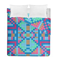 Checkerboard-squares-abstract Duvet Cover Double Side (full/ Double Size) by Semog4