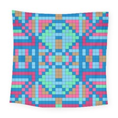 Checkerboard-squares-abstract Square Tapestry (large) by Semog4