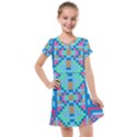 Checkerboard-squares-abstract Kids  Cross Web Dress View1