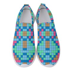 Checkerboard-squares-abstract Women s Slip On Sneakers by Semog4