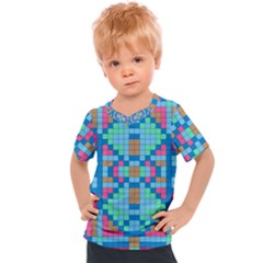 Checkerboard-squares-abstract Kids  Sports Tee