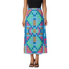 Checkerboard-squares-abstract Classic Midi Chiffon Skirt