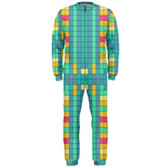 Checkerboard-squares-abstract- Onepiece Jumpsuit (men) by Semog4