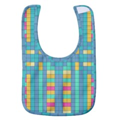 Checkerboard-squares-abstract- Baby Bib by Semog4