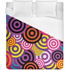 Abstract-circles-background-retro Duvet Cover (california King Size) by Semog4