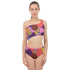 Abstract-circles-background-retro Spliced Up Two Piece Swimsuit by Semog4