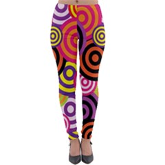 Abstract-circles-background-retro Lightweight Velour Leggings by Semog4