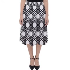 Geometric-floral-curved-shape-motif Classic Midi Skirt by Semog4