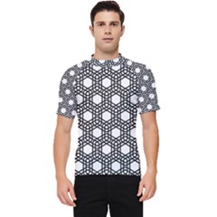 Geometric-floral-curved-shape-motif Men s Short Sleeve Rash Guard by Semog4