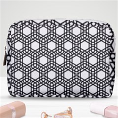 Geometric-floral-curved-shape-motif Make Up Pouch (medium) by Semog4