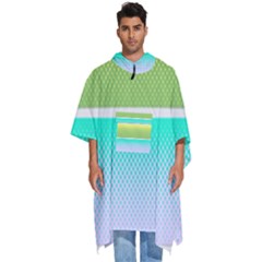 Pattern-banner-background-dot-set Men s Hooded Rain Ponchos