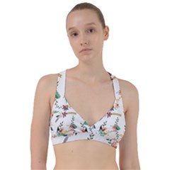 Floral-backdrop-pattern-flower Sweetheart Sports Bra by Semog4