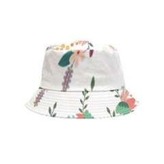 Floral-backdrop-pattern-flower Inside Out Bucket Hat (kids) by Semog4