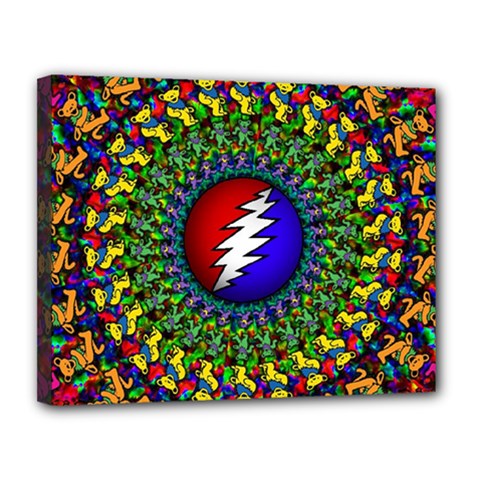 Grateful Dead Canvas 14  X 11  (stretched) by Semog4