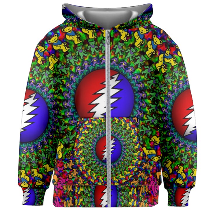 Grateful Dead Kids  Zipper Hoodie Without Drawstring