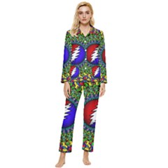 Grateful Dead Womens  Long Sleeve Velvet Pocket Pajamas Set