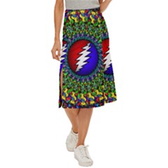 Grateful Dead Midi Panel Skirt by Semog4