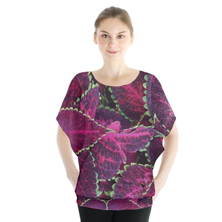 Abstract Beautiful Beauty Bright Batwing Chiffon Blouse