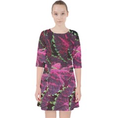 Abstract Beautiful Beauty Bright Quarter Sleeve Pocket Dress by Semog4