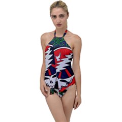 Grateful Dead Go With The Flow One Piece Swimsuit by Semog4