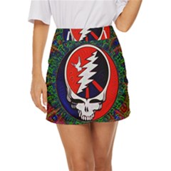 Grateful Dead Mini Front Wrap Skirt by Semog4