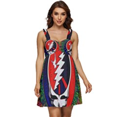 Grateful Dead Ruffle Strap Babydoll Chiffon Dress by Semog4