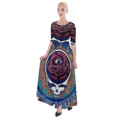 Grateful Dead Skull Rose Half Sleeves Maxi Dress by Semog4