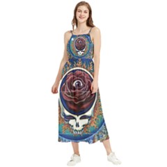 Grateful Dead Skull Rose Boho Sleeveless Summer Dress by Semog4